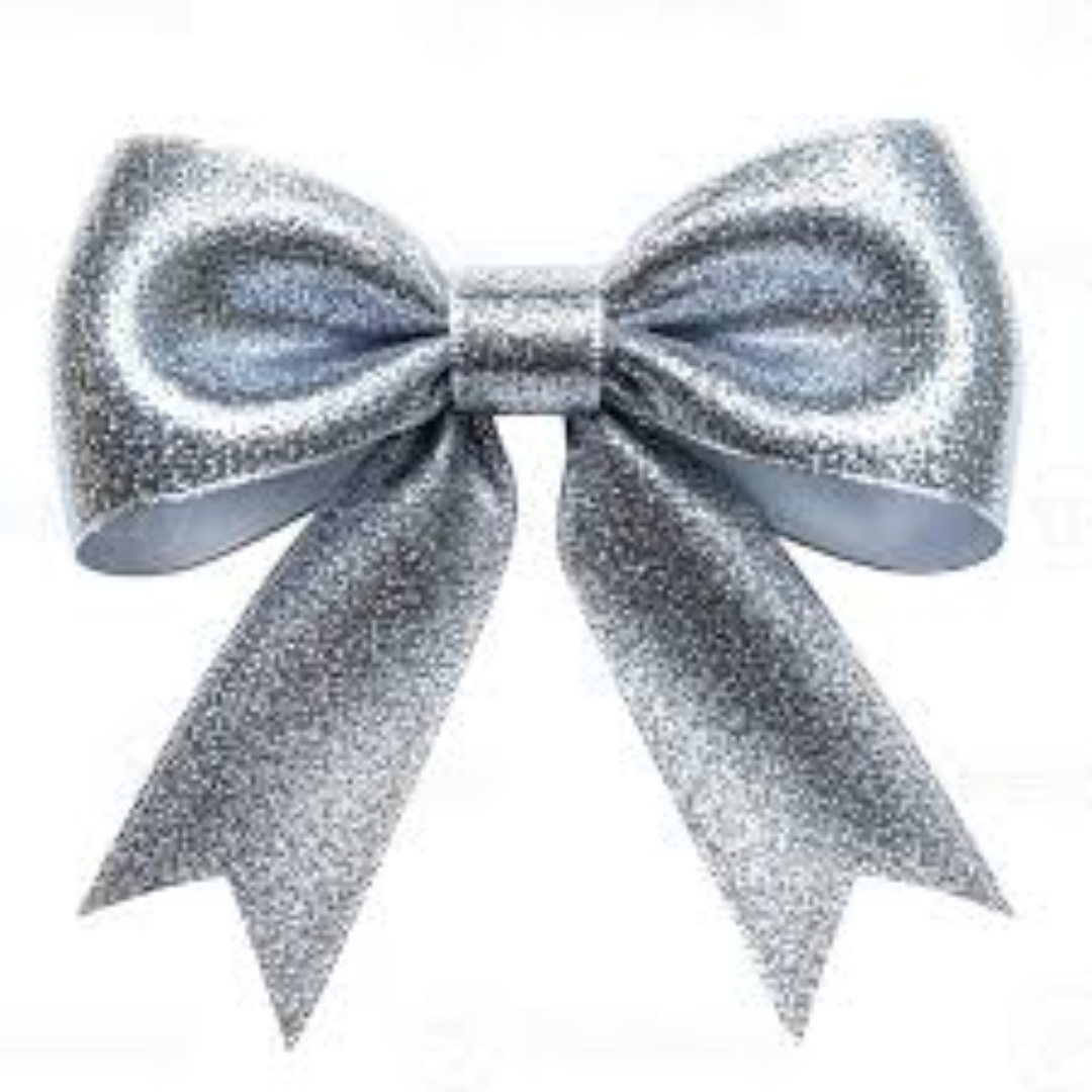 GEMAR RIBBON SILVER GLITTER